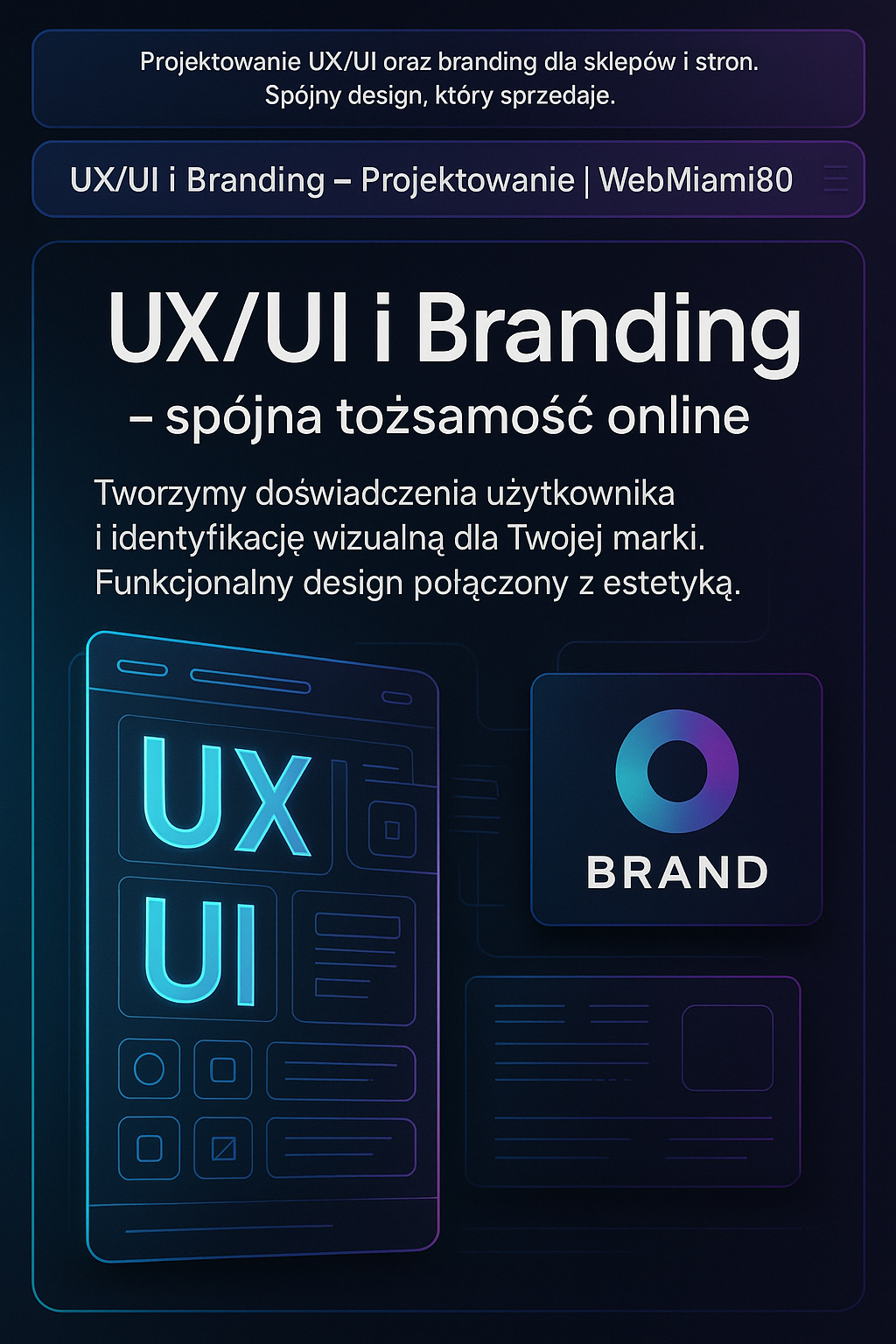 Projektowanie UX/UI i identyfikacji wizualnej — spójny interfejs i branding